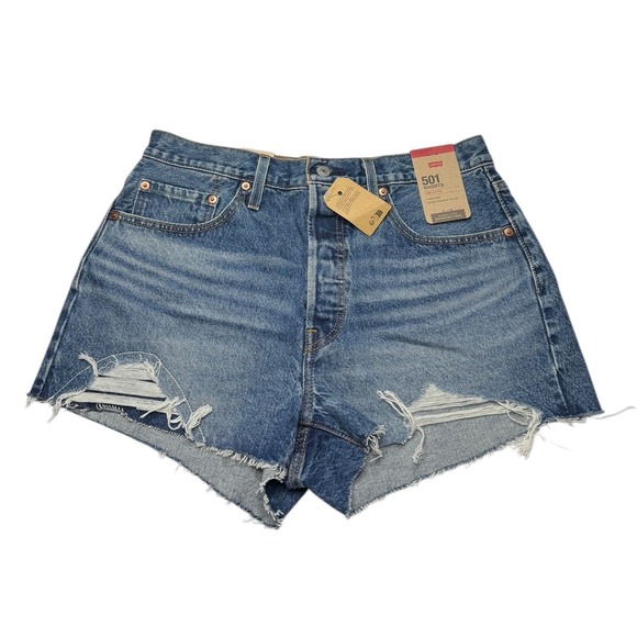 Levi's 501 Women's Shorts Size 31 New High Rise Summer Trendy - Picture 1 of 3